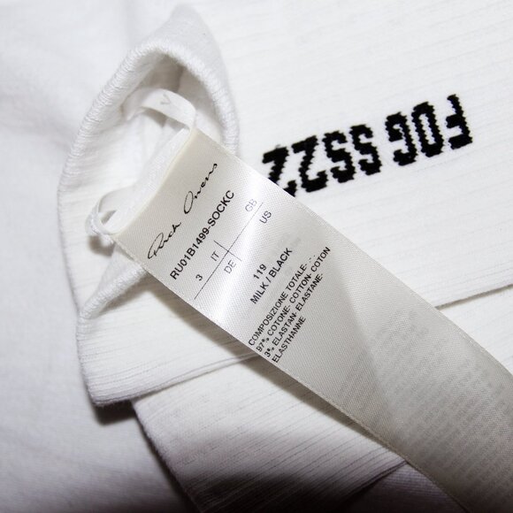 BNWT SS22 RICK OWENS "FOGACHINE" FOG SOCKS MILK 2 & 3 - Picture 5 of 6